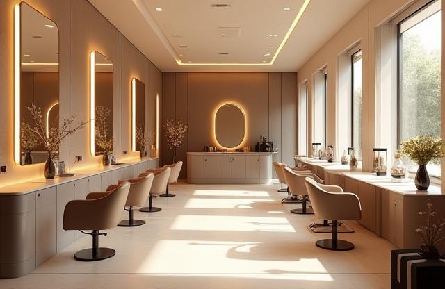 Vue intérieure raffinée de Salon Éclat