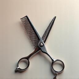 Ciseaux et peigne